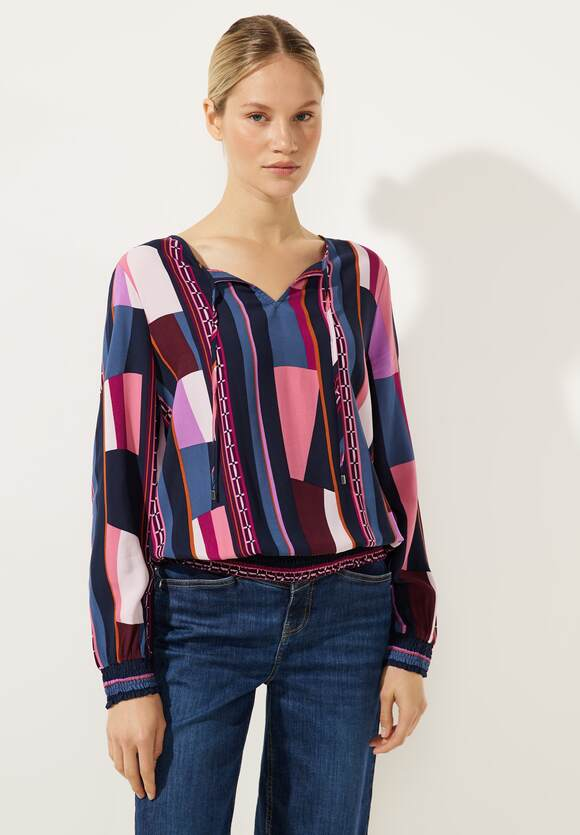 Smock Detail Tunicblouse - Purple Brown