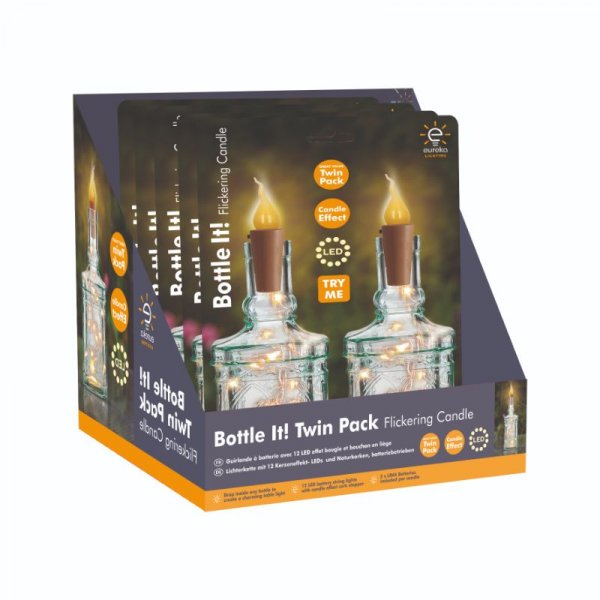 Bottle It! Flickering Candle - Twin Pack