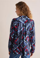 Multicolor Print Blouse - Universal Blue