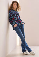 Multicolor Print Blouse - Universal Blue