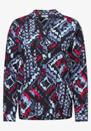 Multicolor Print Blouse - Universal Blue