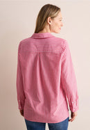 Big Stripe Oxford Blouse - Granita Red