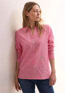 Big Stripe Oxford Blouse - Granita Red