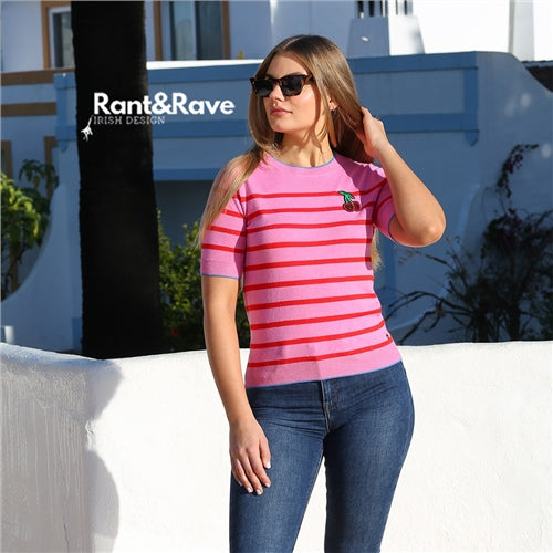 Loren Jumper - Pink/red Stripe