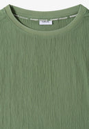 Solid Structured Blouse - Deep Matcha Green