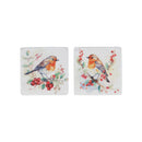 Resin Robin & Berries Coaster