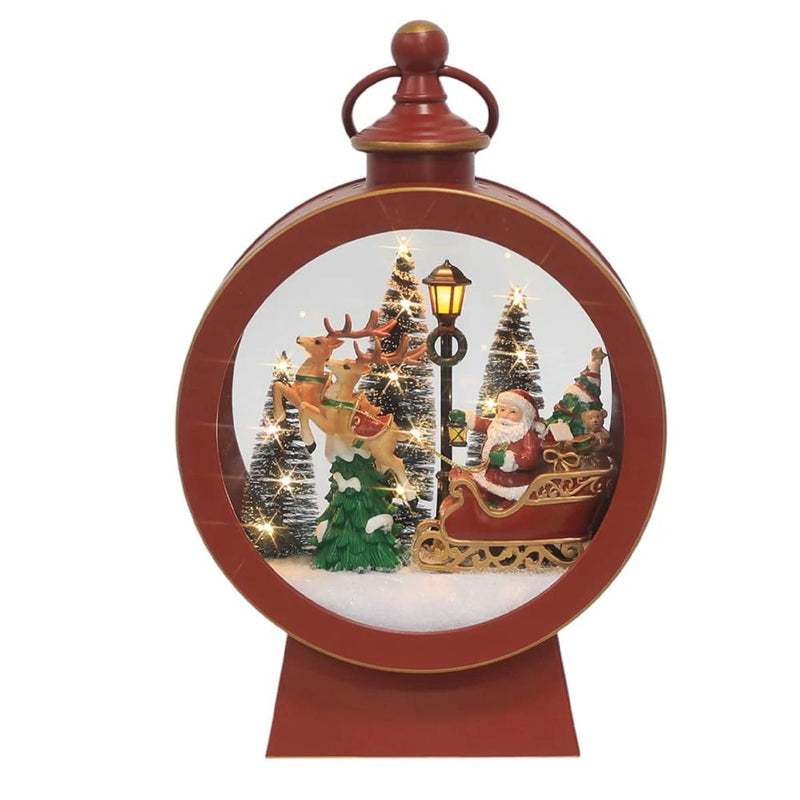 LED Santa Round Lantern 33cm