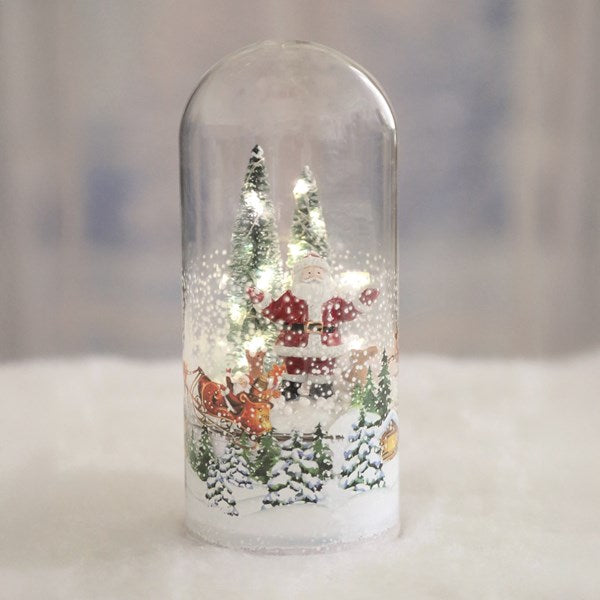 Rotating Santa Glass Dome 21cm