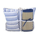 Blue Stripe Beach Bag Set