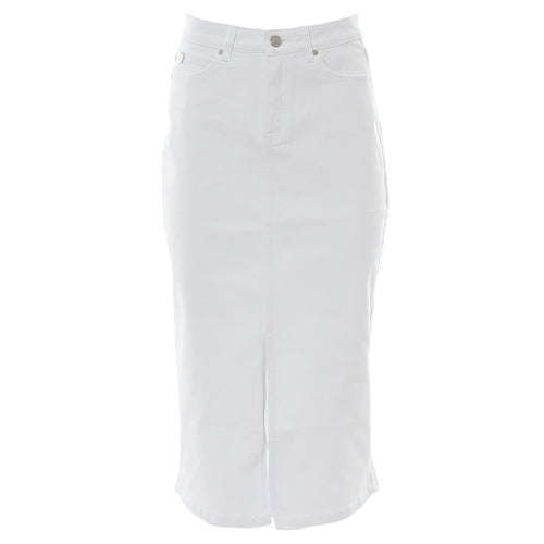 Ragan Denim Skirt - White
