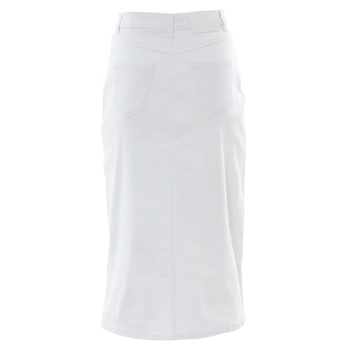 Ragan Denim Skirt - White
