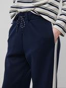 Side Stripe Trousers - Navy