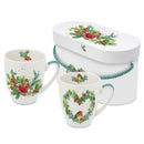 Robin & Heart Flora Mug Set