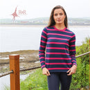 Demelza Long Sleeve Tee - Navy/cerise