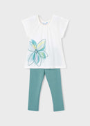 Floral Leggings Set - Mint