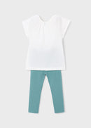 Floral Leggings Set - Mint