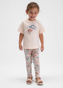 T-Shirt & Leggings Set - Salmon