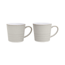 Natural Canvas 2 Piece Textured Mug Set