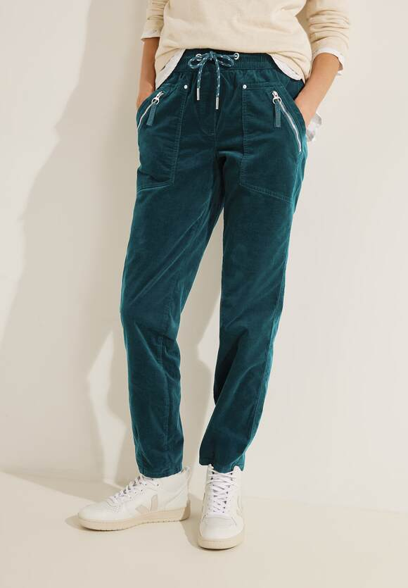 Chelsea Cordouroy Trouser - Deep Lake Green