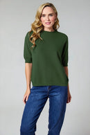 Short Sleeve Jumper - Dark Khaki