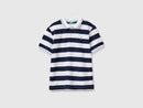 Boys Stripe Polo Shirt - Navy/white