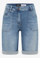 Style Tracey Shorts Jogger - Mid Blue Wash