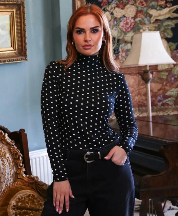 Halla Rollneck Top - Black