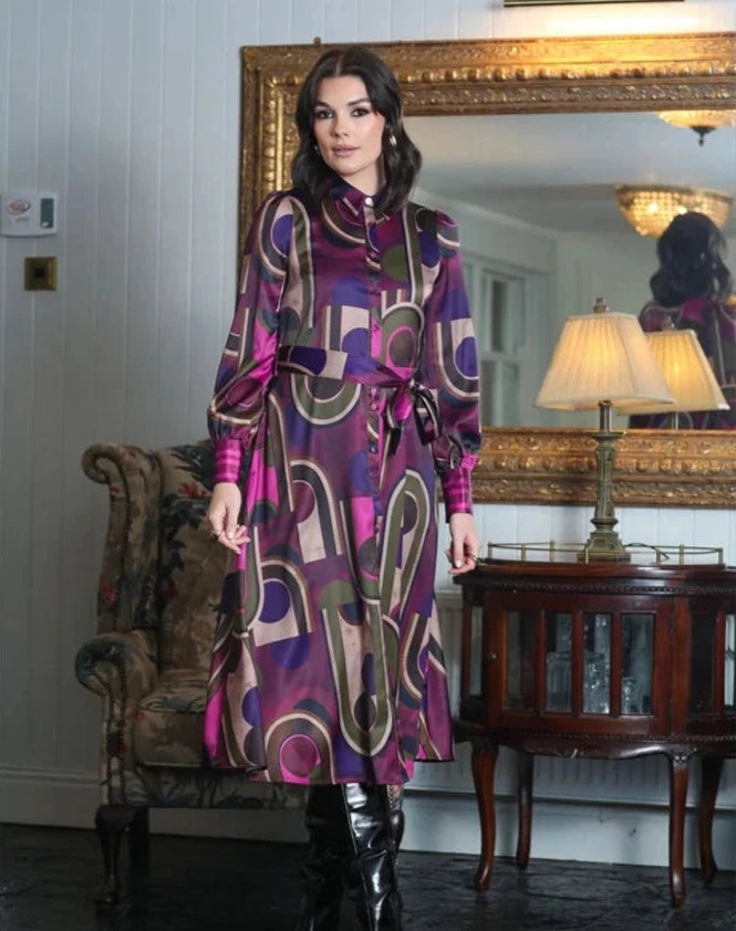 Cyra Shirt Dress - Pink