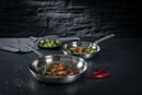 Culinary FivePly Set of 2 Uncoated Frying Pans - 24CM, 28CM