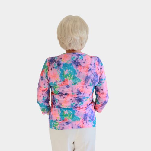 V Neck 3/4 Sleeve Top - Print