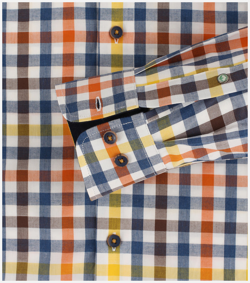 Comfort Fit Check Shirt - Yellow