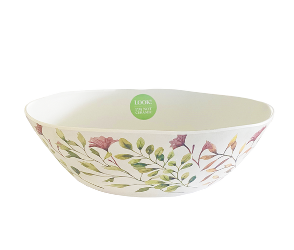 Mediterranean Garden Melamine Salad Bowl 35cm