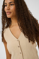 Alva Waistcoat - Travertine Melange