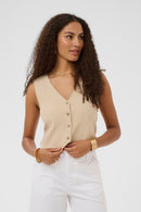 Alva Waistcoat - Travertine Melange