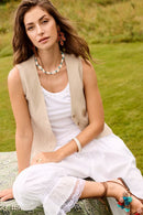 Alva Waistcoat - Travertine Melange