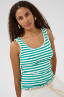 Ribba Stripe Top - Ceramic White Stripe
