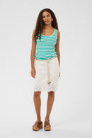 Ribba Stripe Top - Ceramic White Stripe