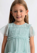 Tulle Plumeti Dress - Lake