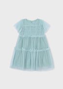 Tulle Plumeti Dress - Lake