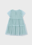 Tulle Plumeti Dress - Lake