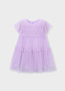 Tulle Plumeti Dress - Mauve