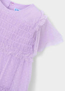 Tulle Plumeti Dress - Mauve