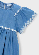 Embroidered Dress - Medium Denim