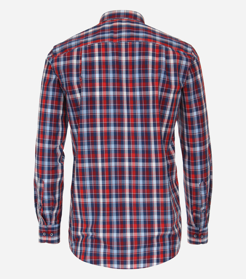 Comfort Fit Check Shirt - Red