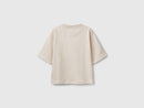 Basic Round Neck T-Shirt - Beige