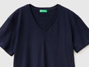 V-Neck Loose Fit T-Shirt - Navy