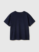 V-Neck Loose Fit T-Shirt - Navy