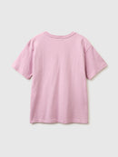 V-Neck Loose Fit T-Shirt - Pink