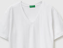 V-Neck Loose Fit T-Shirt - White