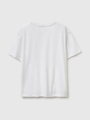 V-Neck Loose Fit T-Shirt - White